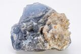 Blue, Cubic Fluorite Crystals with Calcite - Pakistan #197036-1